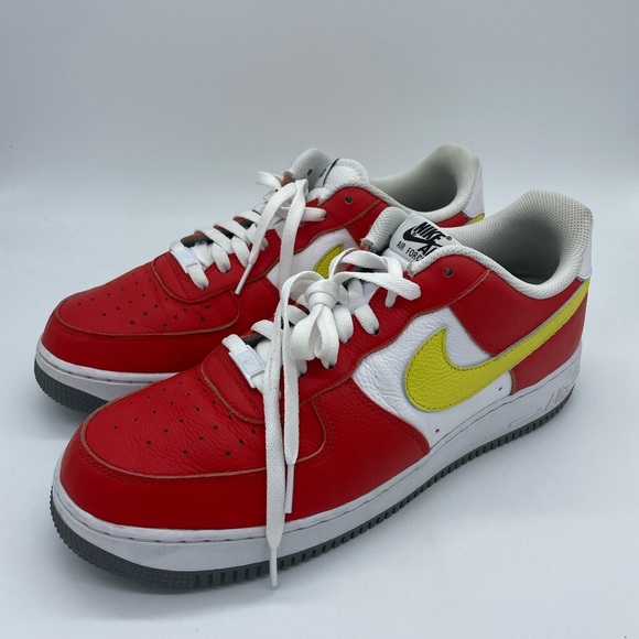 Nike Air Force 1 Low By You Red/white/yellow/grey DN4162-991 Men's Size 11.5 - Picture 2 of 6